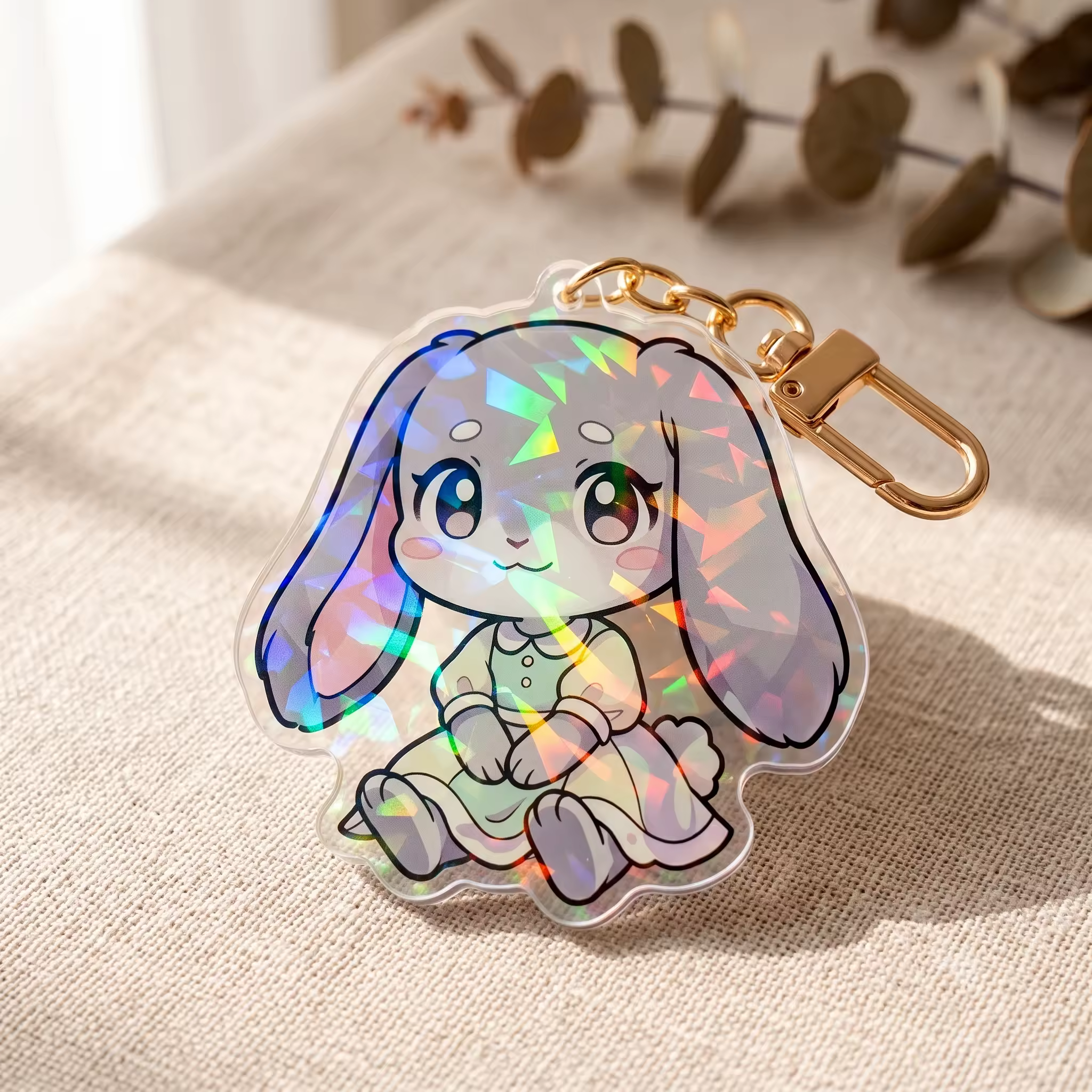 Artists - Holographic UV Print Keychain , Double-sided, Low MOQ Anime Me...