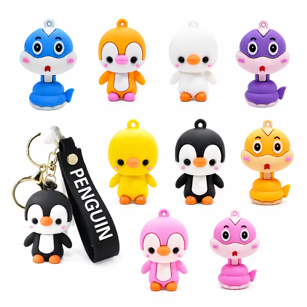 Business Gift Customised PVC Rubber Keychains Soft Key Chain Keychain Wi...