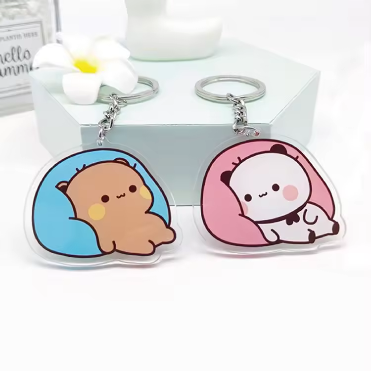 Acrylic Keychain Transparentkey Chain Rings For Anime Advertising Name D...