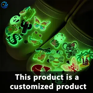 Shoes Charm Cartoon Rubber Croc Charms Glow In The Dark Crocs Charm Lumi...