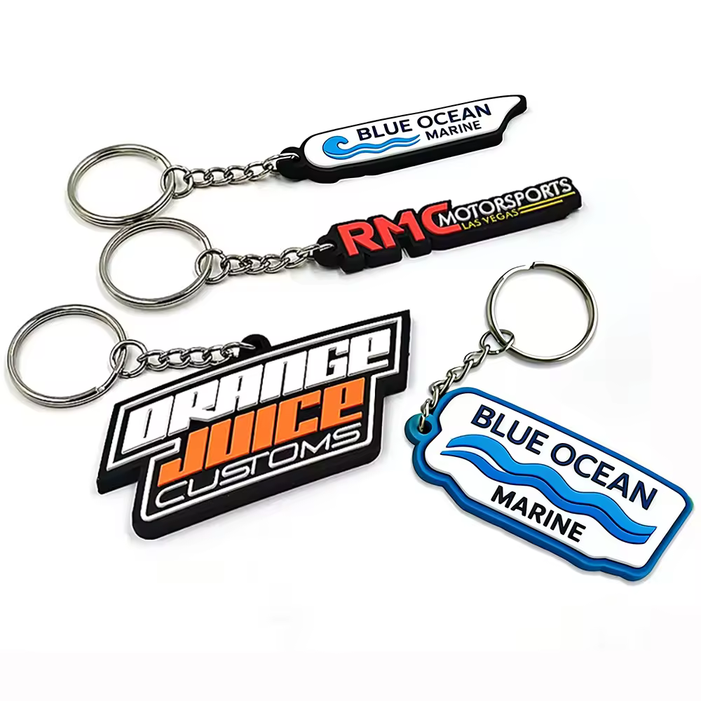 Your Own Brand Logo Soft PVC Keychain 3D Rubber Keychain No Minimum Rubb...