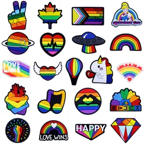 Different Shoe Charms For Croc, Shoe Decorations Pins Accessories Lgbt R...