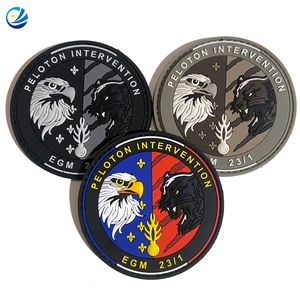 French Morale Patches Soft PVC Badge High Quality Plastic Patch PVC Rubb...