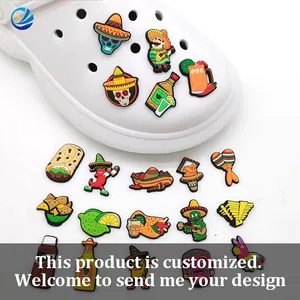 Mexican Shoe Decoration Fit Kids Fans Sandals Buckle Accessories Mexican...