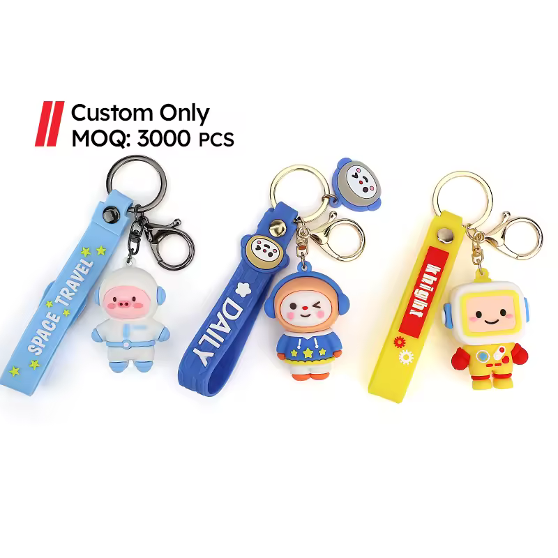 MOQ 3000 Pcs FAMA Anime Cartoon 3D Eco-friendly Zinc Alloy Silicone Cara...