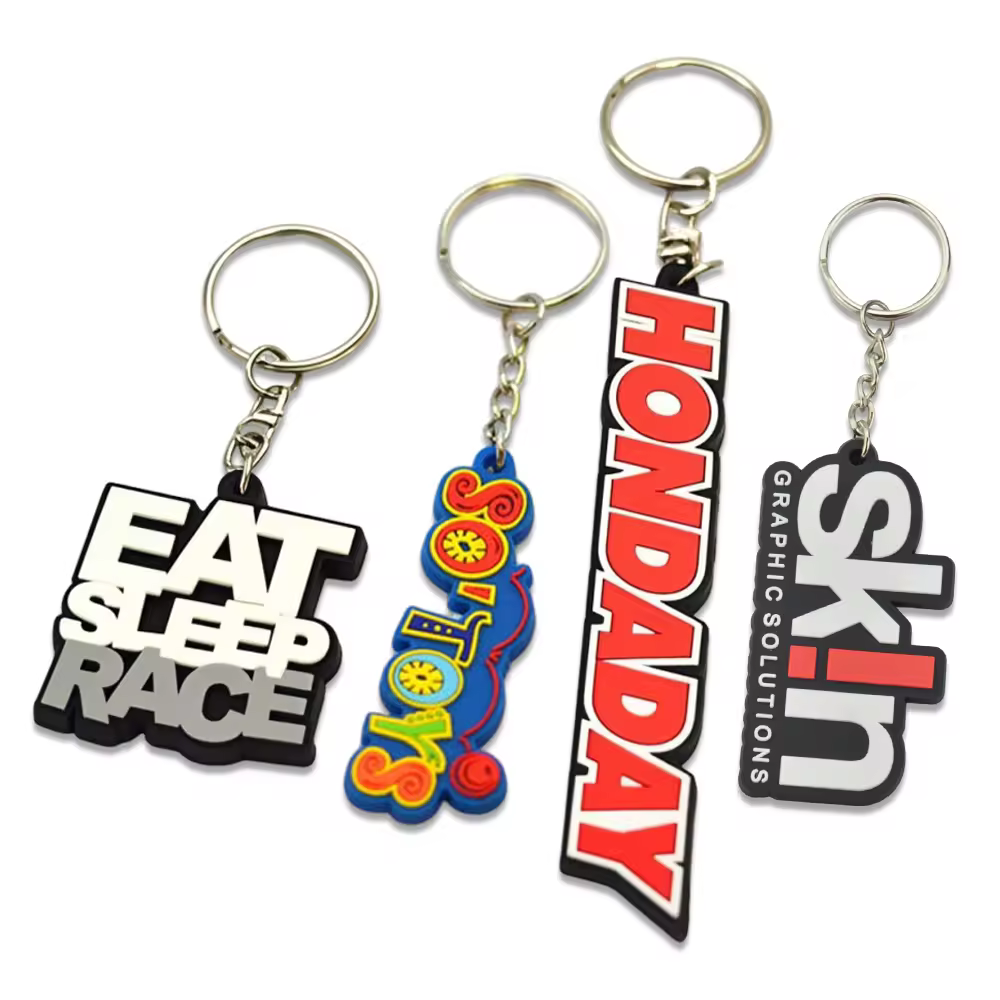 No Minimum 2D/3D Soft Pvc Keychains , Promo Gifts Make Rubber Customised...