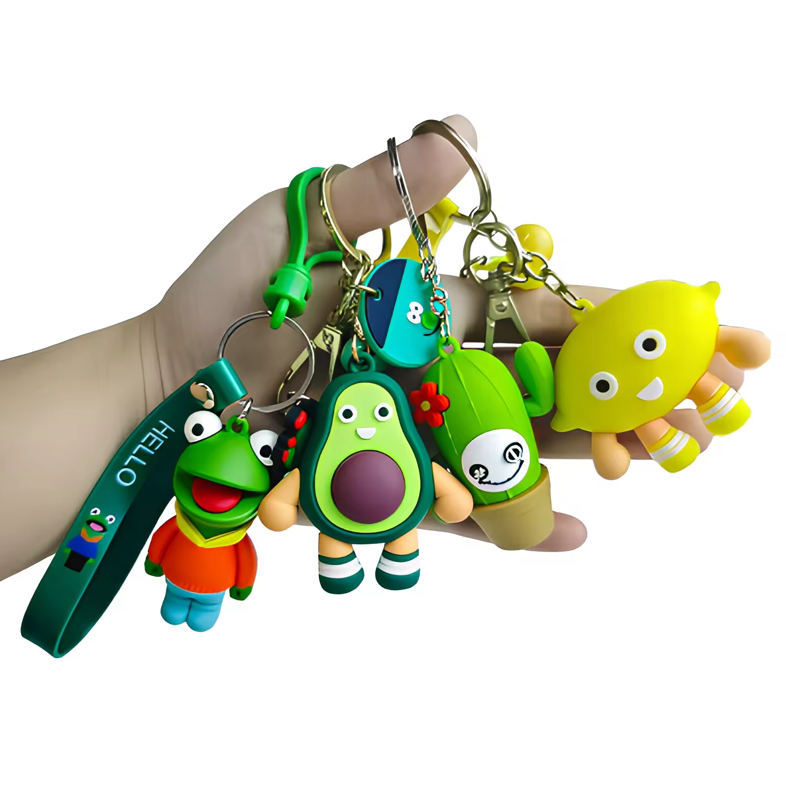Gift 3D Keychain Rubber PVC Anime Key Ring 3D Cartoon Keychain Chinese M...