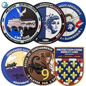 PVC Tactical French Morale Patches Making Machine Sew-on Embossed Securi...