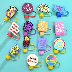 Trendy 10mm PVC Straw Charms For Tumbler Drink Covers