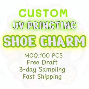 UV Print Slippers Accessories Shoe Decoracion PVC Shoe Charms
