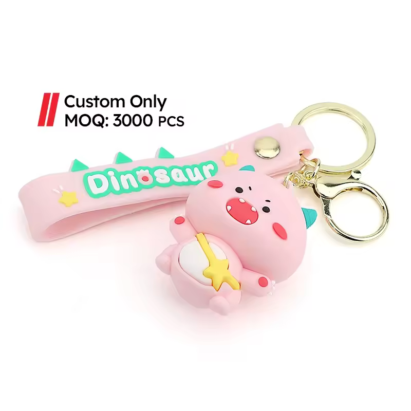 Cute Cartoon 3D Figure Rubber Keychain Soft Pvc Keyring Anime Character...