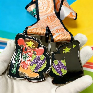 Zinc Alloy Soft Enamel 3D Sculpted Marathon Souvenir Medal